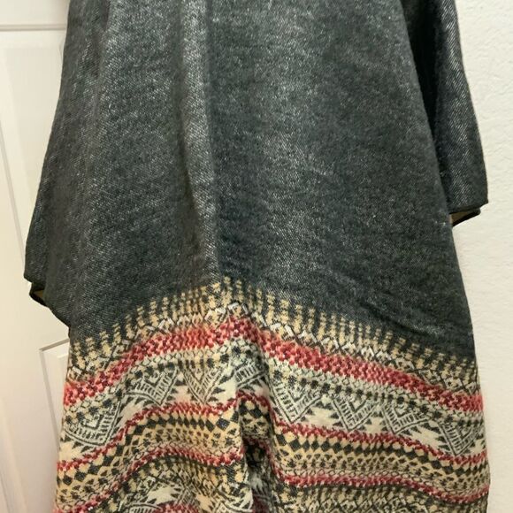 NeW Quagga Green Label Recycled Gray Multicolored Poncho (One SZ Fits Most) - Picture 5 of 7